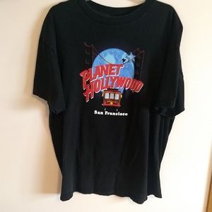 Vintage 90s Planet Hollywood San Francisco Cable Car T-Shirt Men's  X-Large USA.